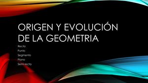 Origen Y Evolución De La Geometría