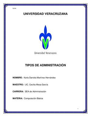 Tipos de administración.