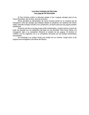 Presentación Los Doce Trabajos De Hercules