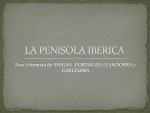 La Penisola Iberica