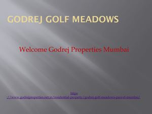 Godrej Golf Meadows Pnavel Ppt
