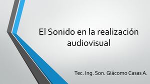 Sonido Para Video