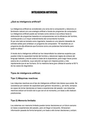 Inteligencia Artificial