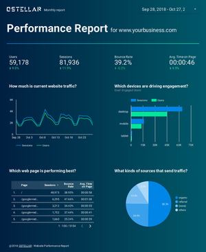 Online Marketing Monthly Report by OSTELLAR