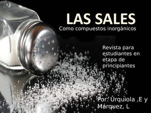 Las sales como compuestos organicos