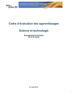 Ce Pfeq Science Technologie Primaire