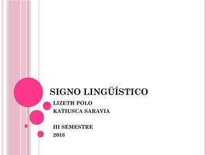 Signo Lingüístico
