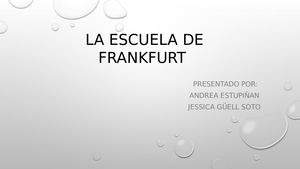 La Escuela De Frankfurt