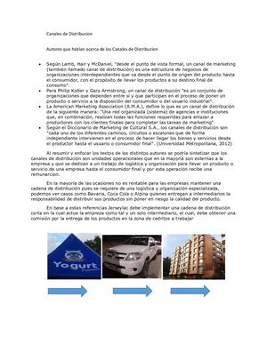 Canales De Distribucion