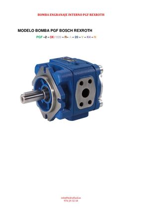 Bomba Pgf Bosch Rexroth