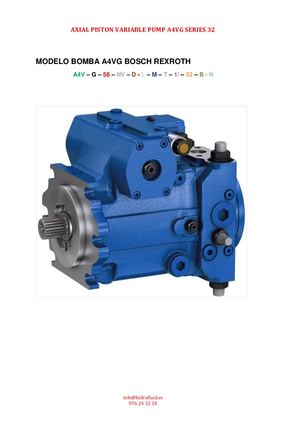 BOMBA A4VG BOSCH REXROTH