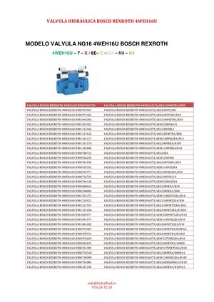 VALVULA BOSCH REXROTH 4WEH16U