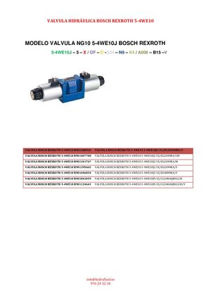 VALVULA BOSCH REXROTH 5 4WE10J