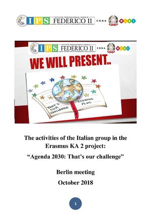 Erasmus KA 2 project: “Agenda 2030: That’s our challenge”
