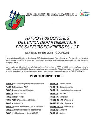 Rapport du congrès de l'UDSP 46