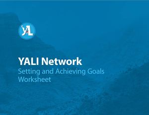 Yali Setting And Achieving Goals Worksheet
