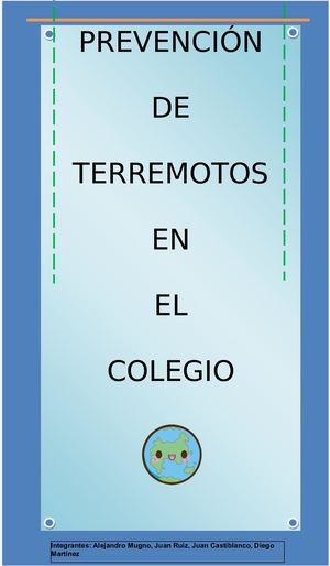 Cartilla  prevención de terremotos en Colegios para niños de 5 a 8 años