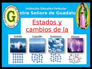 ESTADOS Y Cambios  DE LA MATERIA