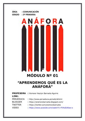Módulo 01 - La Anáfora