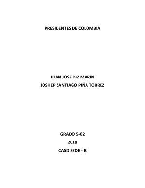 Presidentes De Colombia