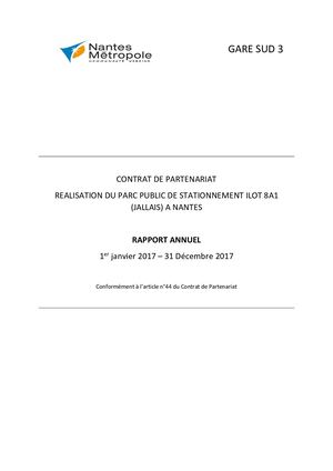 Rapport annuel 2017 parking gare Sud