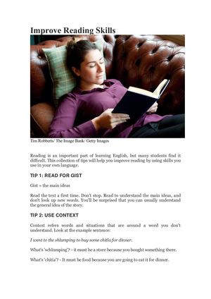 Improve Reading Skills