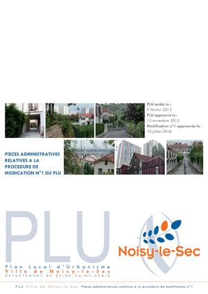 Bd 8 Pièces Administratives Relatives À La Procédure De Modification N°1 Du Plu
