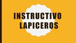 Instructivo LAPICEROS