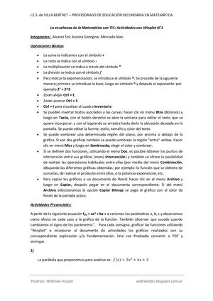 Actividades Winplot Pdf