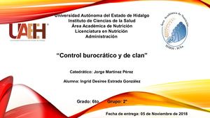 Control Burocrático Y De Clan