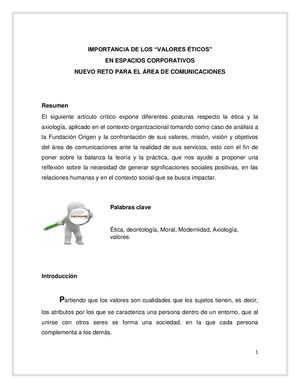 Ensayo éTica Revista