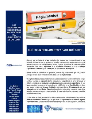 Qué Es Un Reglamento Y Para Qué Sirve