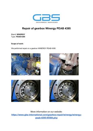 Repair Of Gearbox Winergy PEAB 4395