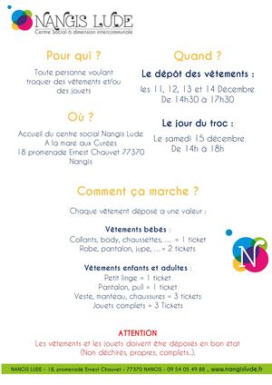 Affiche Verso Troc Vetements Jouets - Décembre2018