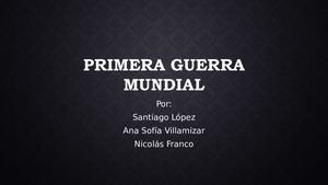 Primera Guerra Mundial