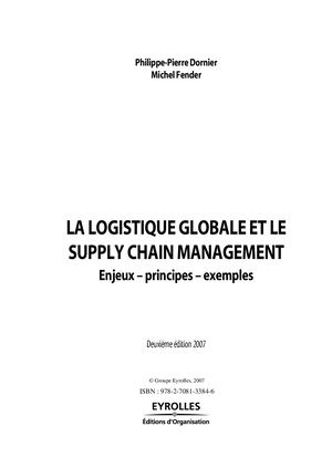 Chapitre 11 : Les modes de coopération dans la Supply Chain : démarches, outils et organisations
