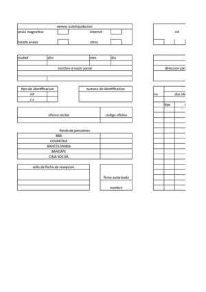Planilla Compensar 705