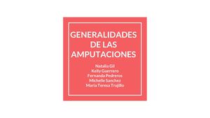 Generalidades de las amputaciones