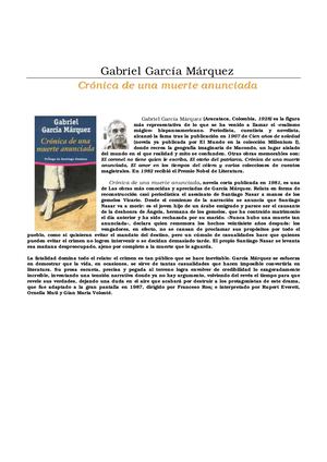 Crónicas De Una Muerte Anunciada