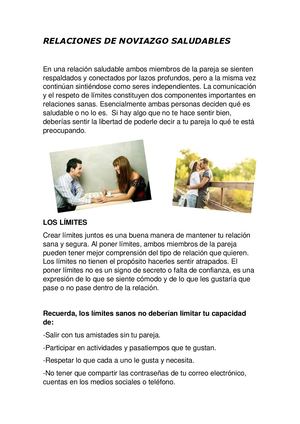 Relaciones De Noviazgo Saludables