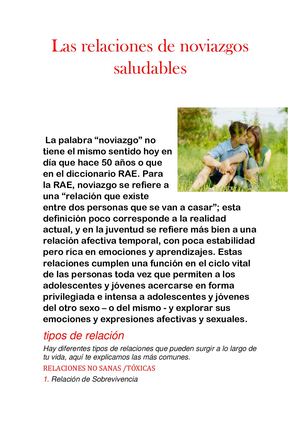 Las Relaciones De Noviazgos Saludables