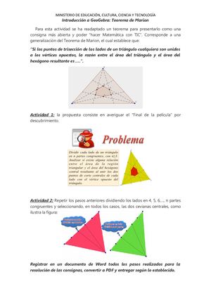 Actividades Con Geo Gebra Teorema De Marion 2018