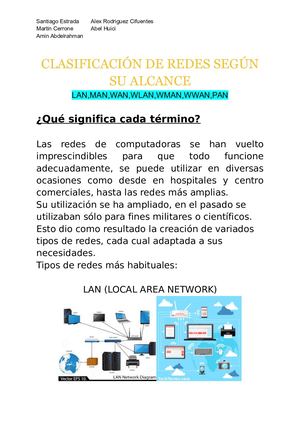 Clasificación De Redes