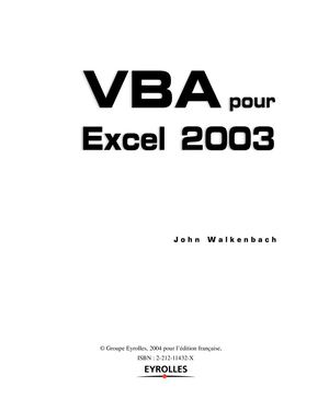 Chapitre 11 - Exemples et techniques de programmation VBA