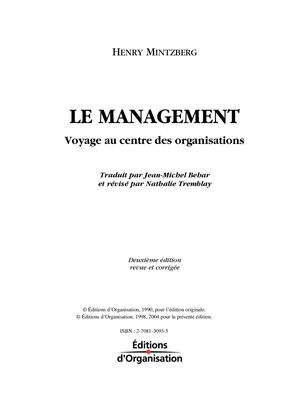 Chapitre 1 - La profession du manager