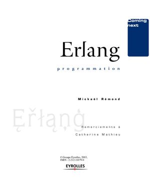 Chapitre 1 - Présentation et installation d'Erlang
