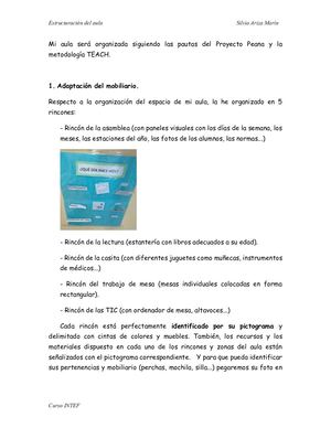 3 1 Organización Del Aula