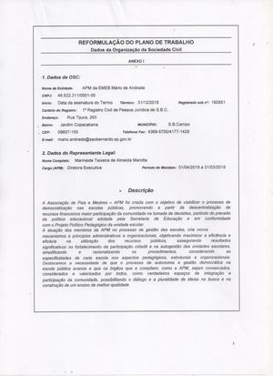 Reformulação Do Plano De Trabalho