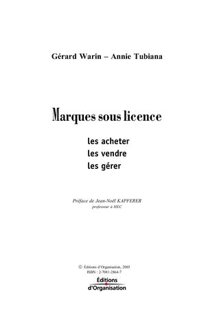 Chapitre 4 - Le plan de licensing, démarche au service de la stratégie globale de l'entreprise.