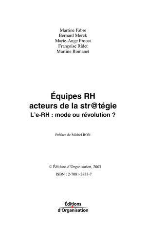 Chapitre 2 - Qu'est-ce que l'e-RH et que recouvre-t-il ?